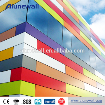 High gloss interior wall decoration facade aluminum composite panel